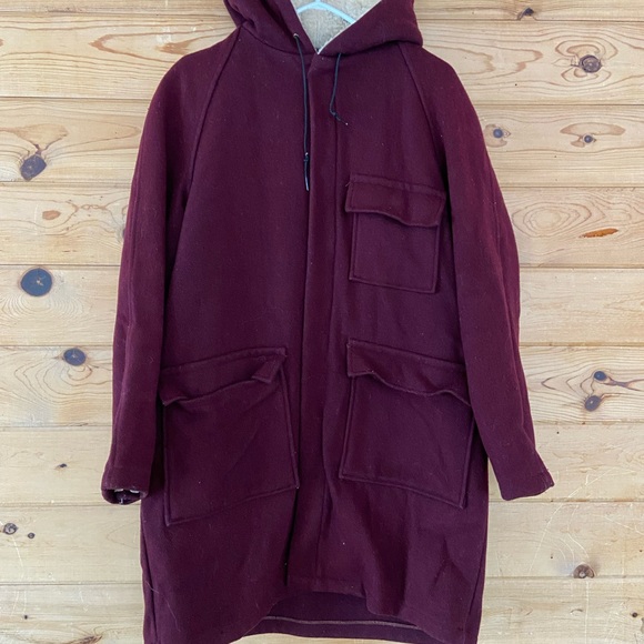 Maroon vintage wool duffle/parka - Picture 1 of 4